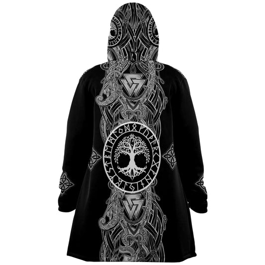 Yggdrasil and Valknut Premium Viking Cloak