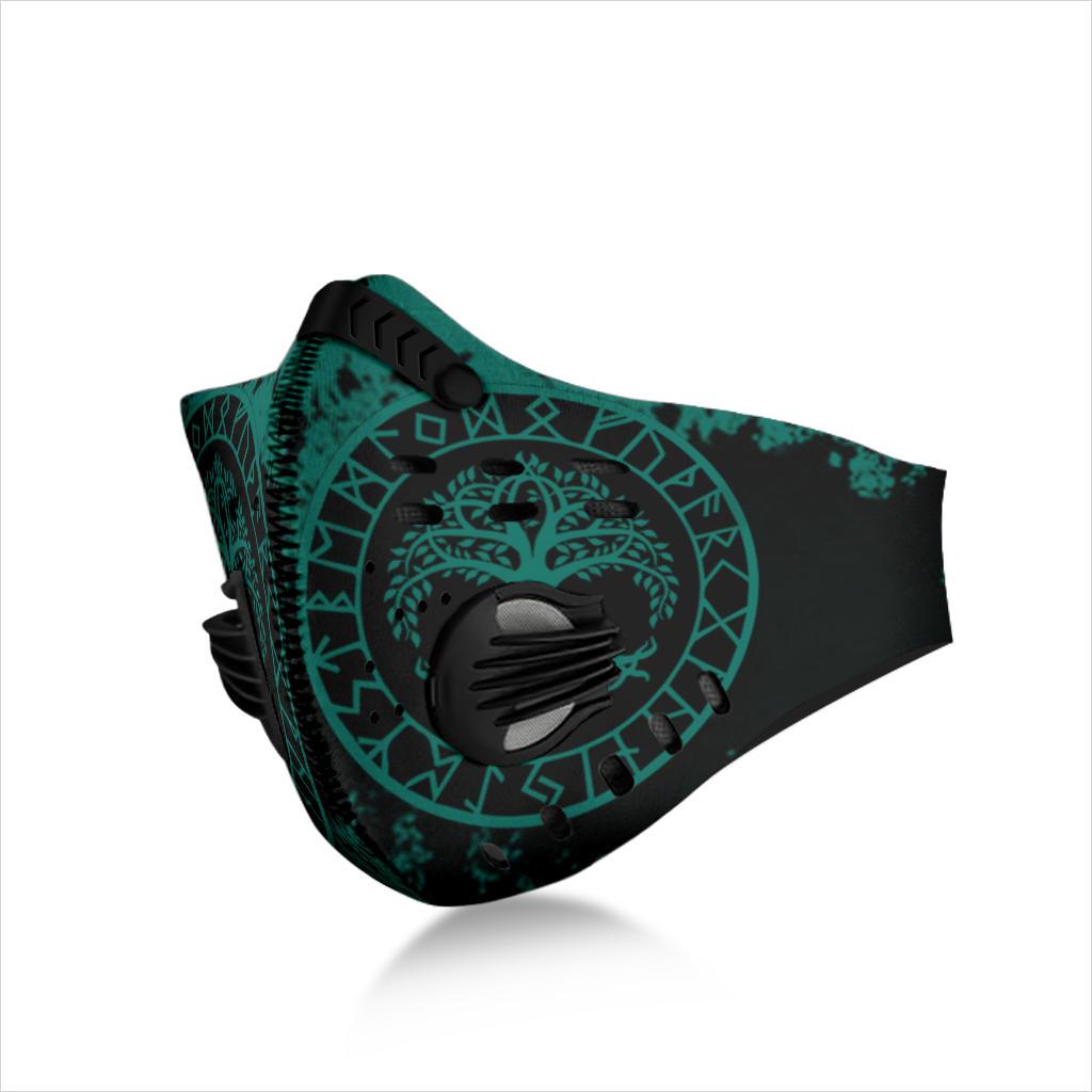 Yggdrasil Premium Face Mask Cover - Green