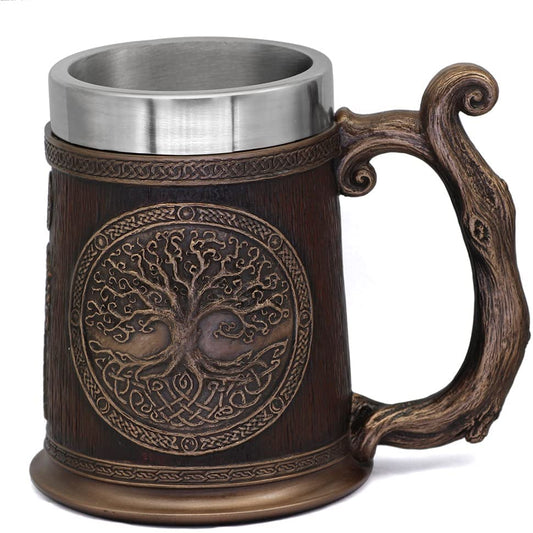 Yggdrasil, Tree of Life 3D Stainless Steel Viking Mug