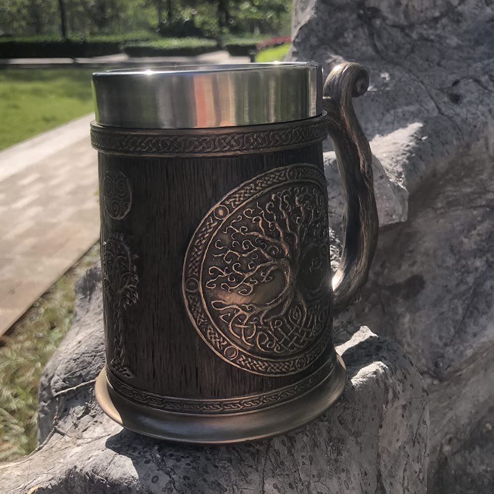 Yggdrasil, Tree of Life 3D Stainless Steel Viking Mug