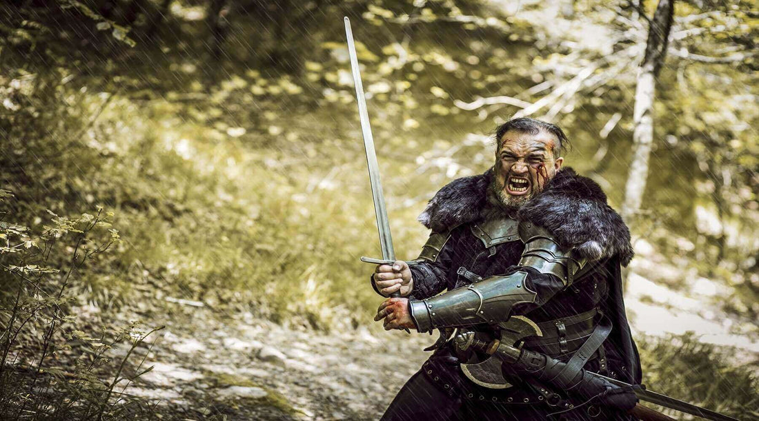 A Viking with a sword