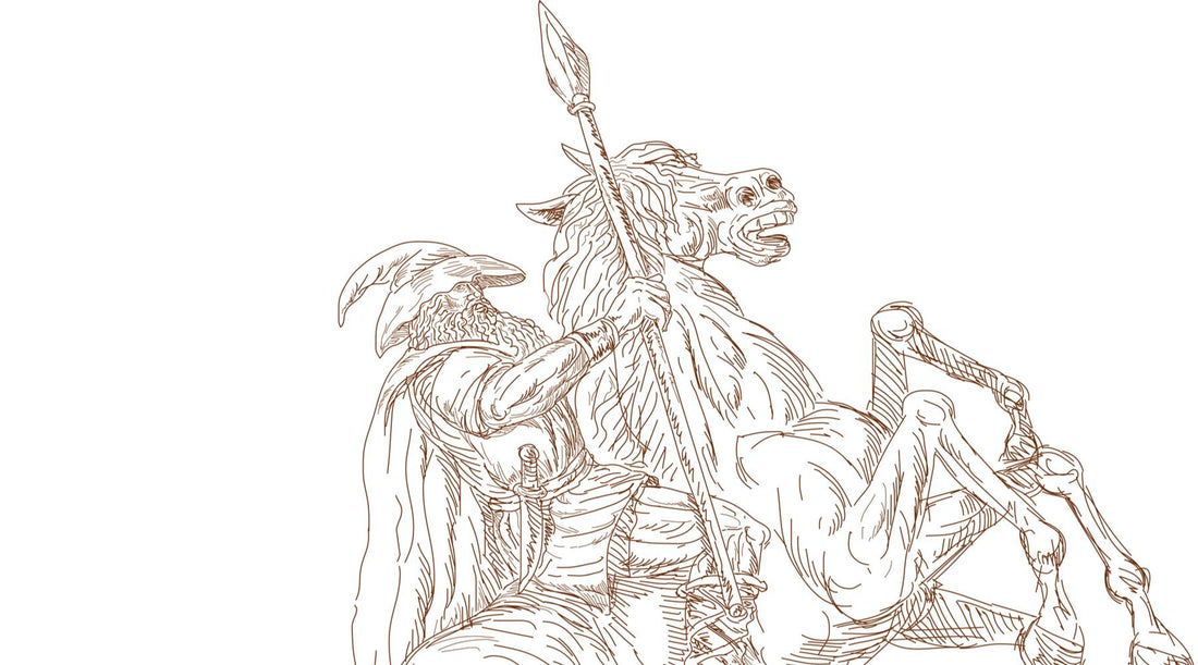 Odin Riding Sleipnir with Gungnir in his Hand | VikingsBrand