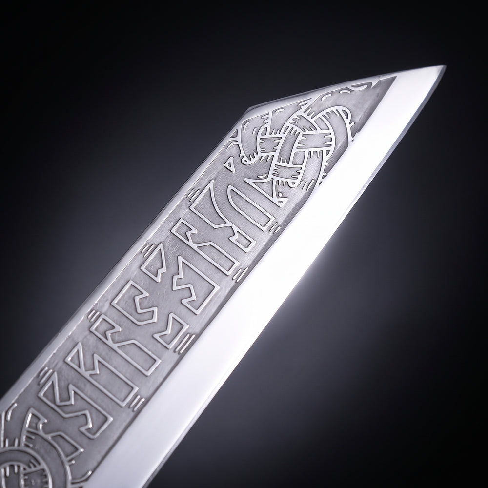 Langseax Viking Seax Knife, 13.5" rune-Etched Blade – view 4