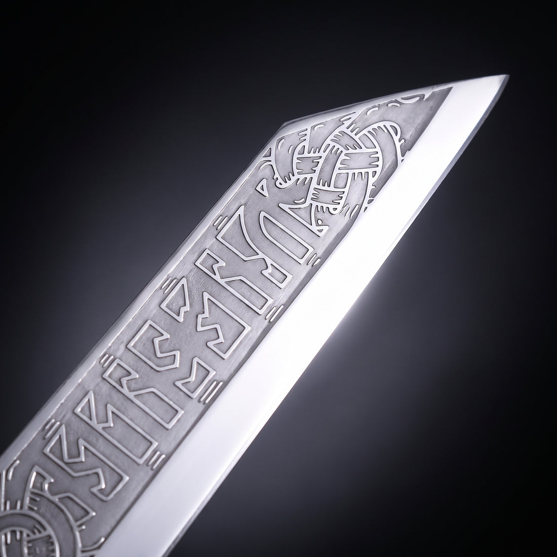 Langseax Viking Seax Knife, 13.5" rune-Etched Blade – view 4