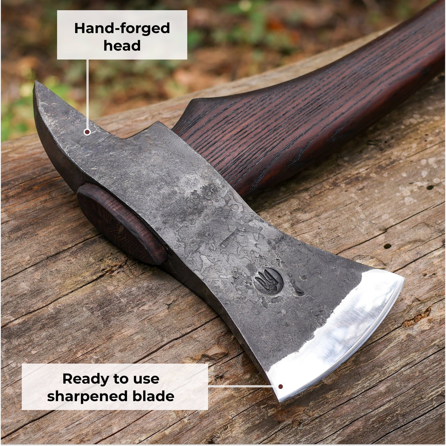 Hand-Forged Fireman’s Axe “American Superhero” with Leather Case