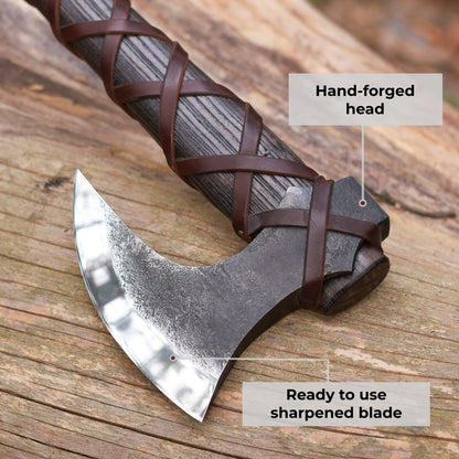 🪓 Viking Axe “Ares” – Nordic Hand-Forged Axe