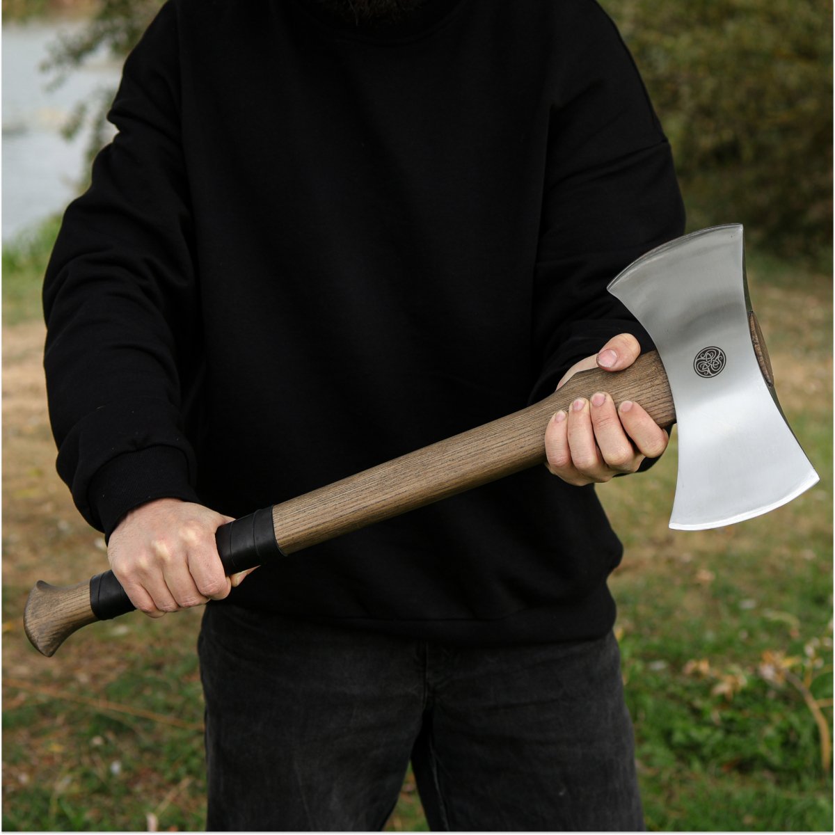 Functional Double Bit Axe “Vargstal” – Hand-Forged Viking Axe