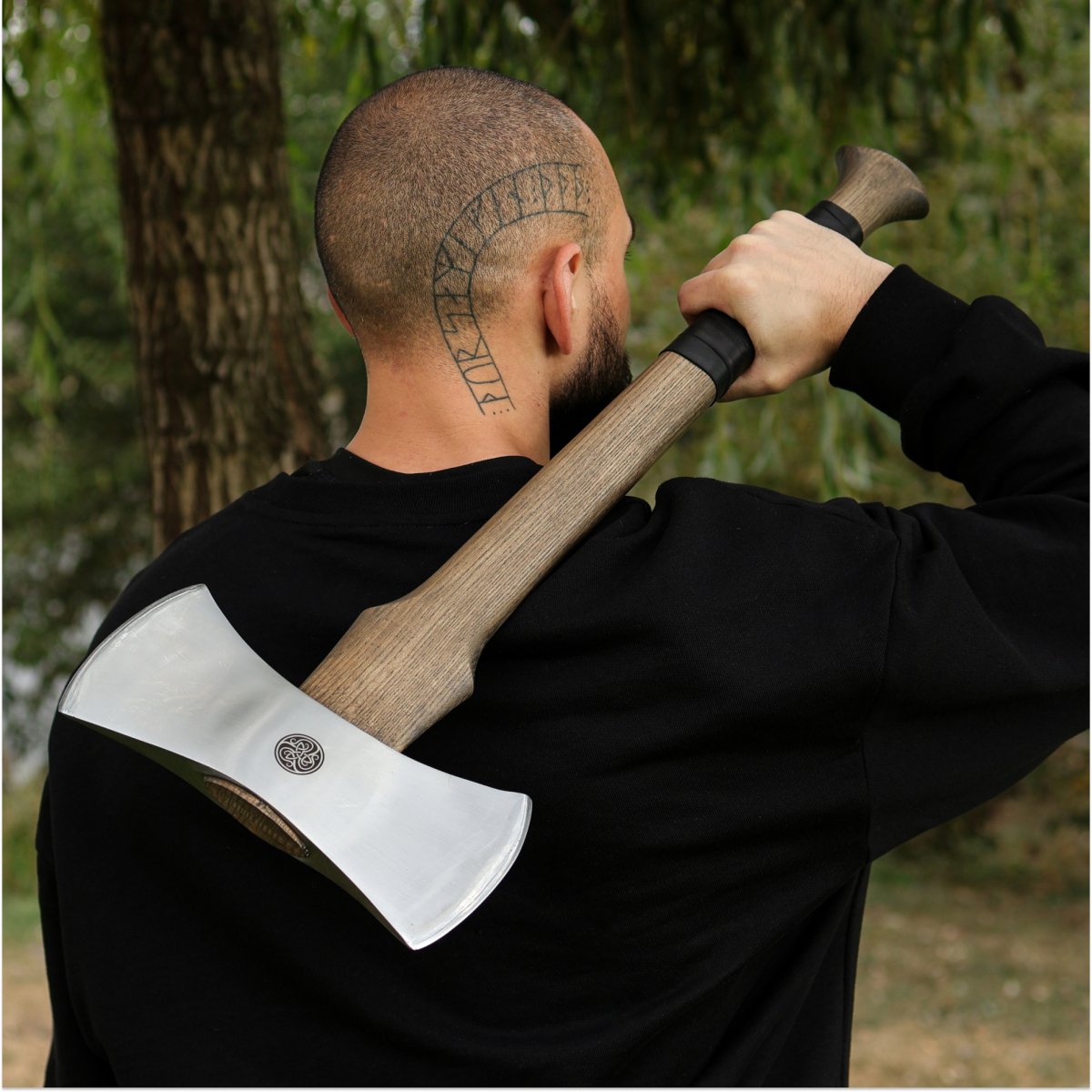 Functional Double Bit Axe “Vargstal” – Hand-Forged Viking Axe