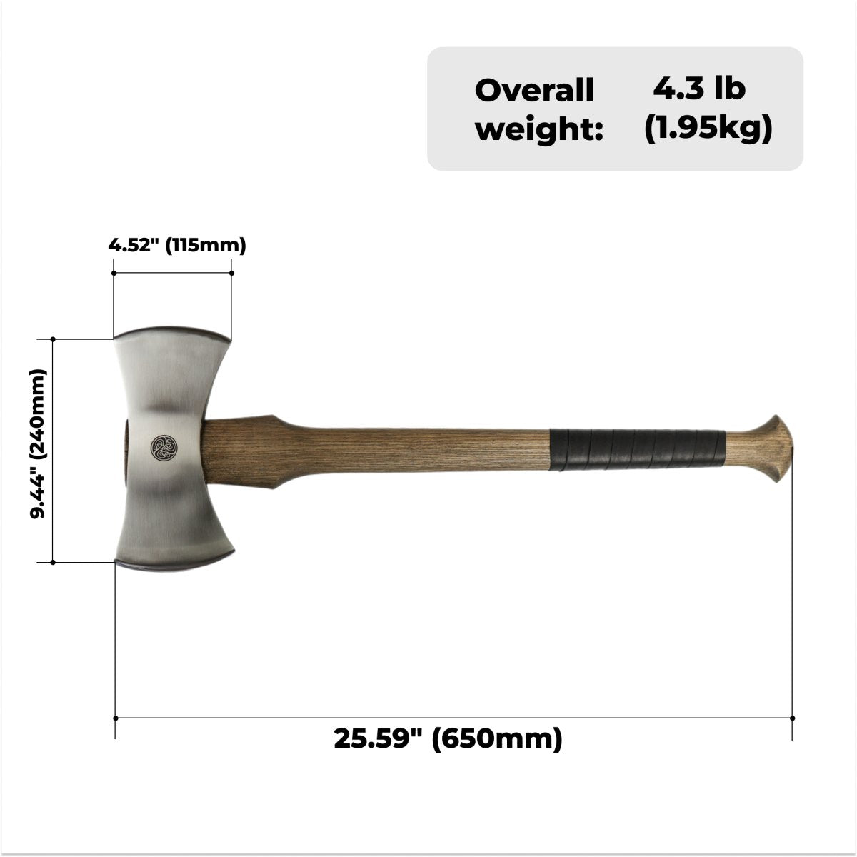 Functional Double Bit Axe “Vargstal” – Hand-Forged Viking Axe