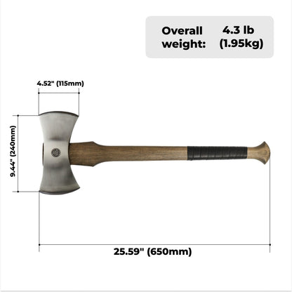 Functional Double Bit Axe “Vargstal” – Hand-Forged Viking Axe