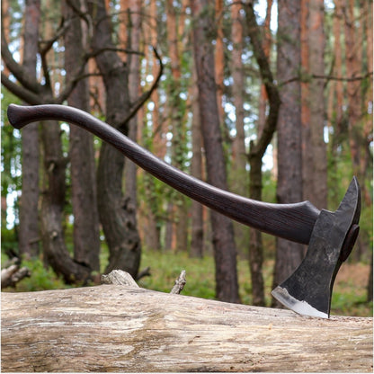 Hand-Forged Fireman’s Axe “American Superhero” with Leather Case