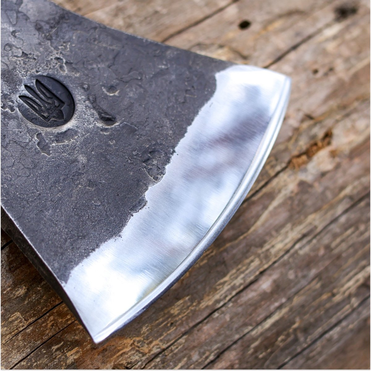 Hand-Forged Fireman’s Axe “American Superhero” with Leather Case