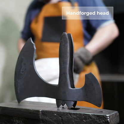 2-Handed Hand Forged "Leviathan Kratos" Axe v 2.0 (From God Of War)