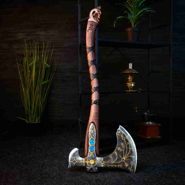 Leviathan axe, 2-Handed Hand-forged Kratos axe (god of War)