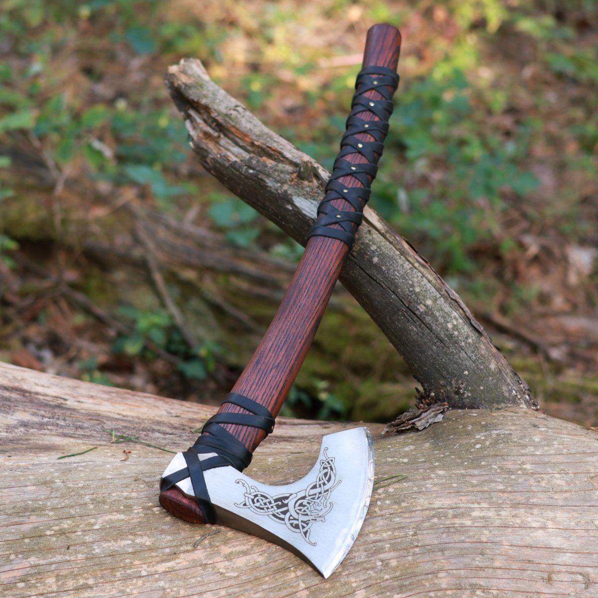 Handmade Norse Axe “Njord” with Gently Leather Wrap
