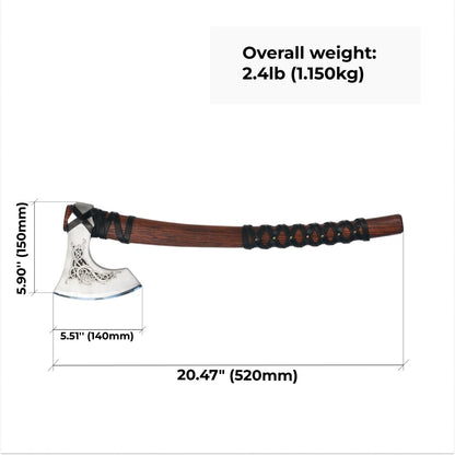 Handmade Norse Axe “Njord” with Gently Leather Wrap