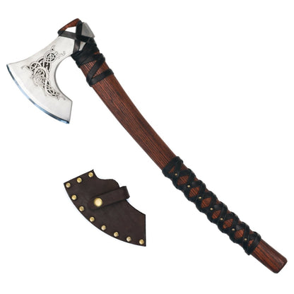 Handmade Norse Axe “Njord” with Gently Leather Wrap