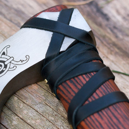 Handmade Norse Axe “Njord” with Gently Leather Wrap
