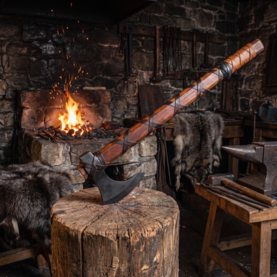 The Skeggøx – Hand-Forged Viking Bearded Axe of Ragnar Lothbrok