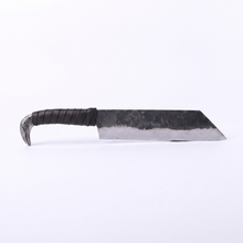 Broken-back Viking Seax Knife, raven Pommel and Twin Sheaths – view 8
