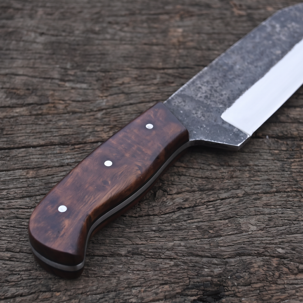 Viking-styled seax knife with rosewood handle – view 4