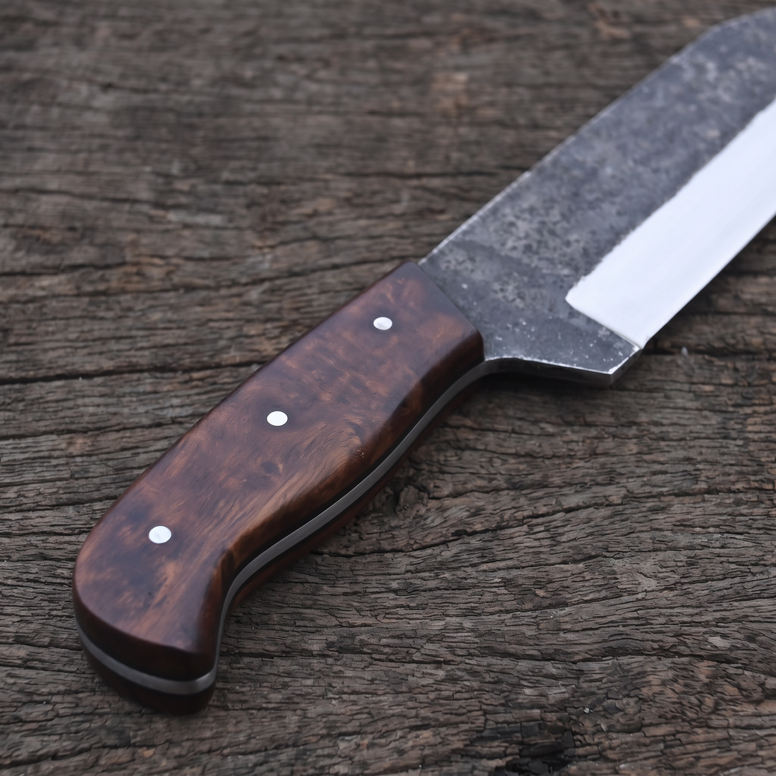 Viking-styled seax knife with rosewood handle – view 4