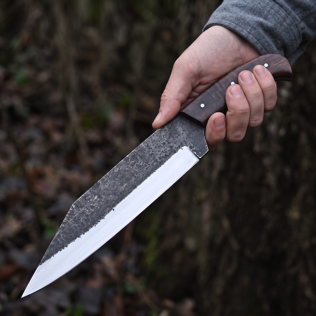 Viking-styled seax knife with rosewood handle – view 3
