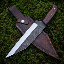 Viking-styled seax knife with rosewood handle