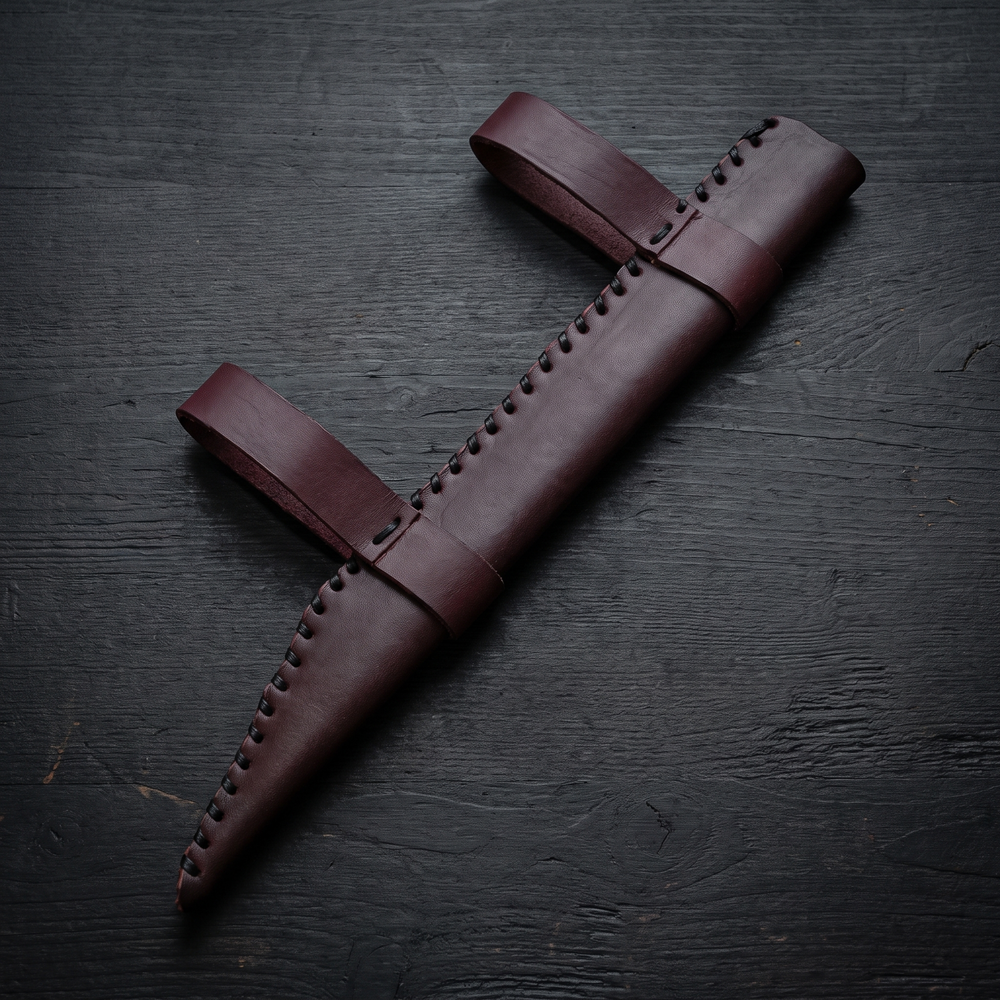 Langseax Viking-styled sword with leather-wrapped grip – view 5