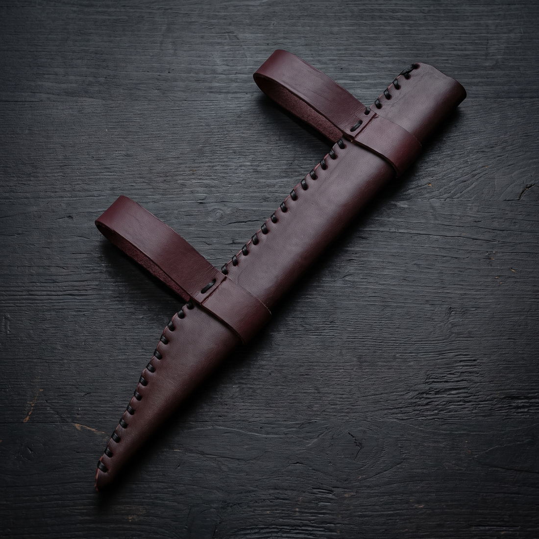 Langseax Viking-styled sword with leather-wrapped grip – view 5