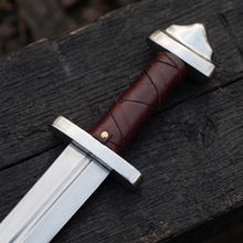 Langseax Viking-styled sword with leather-wrapped grip – view 4