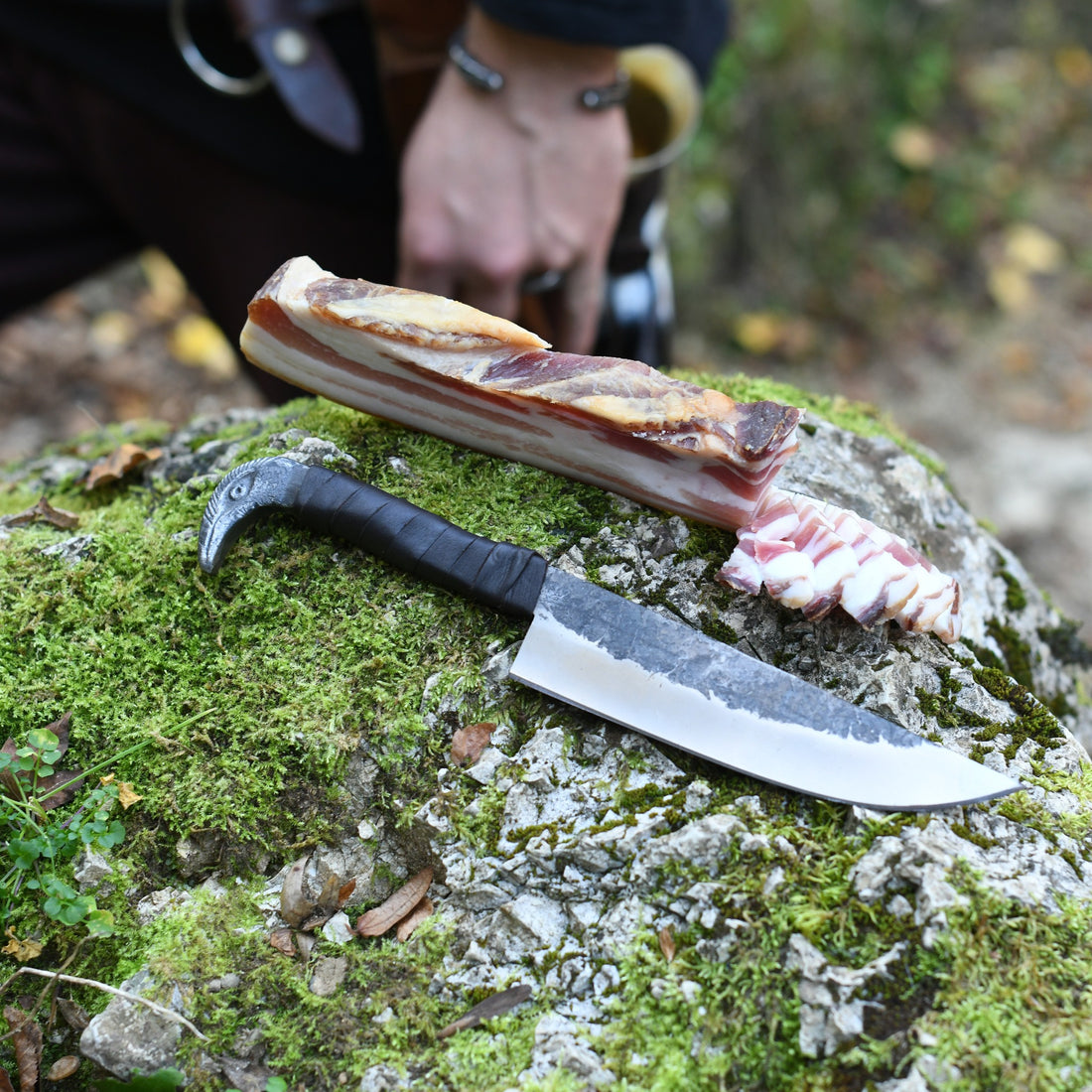 Raven's Beak Viking Seax Knife, Hand-forged 5.5" Blade – view 5