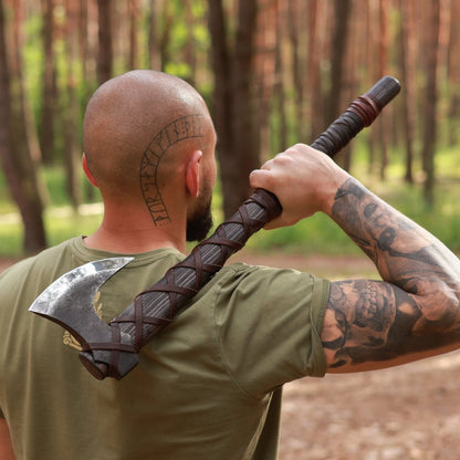 🪓 Viking Axe “Ares” – Nordic Hand-Forged Axe