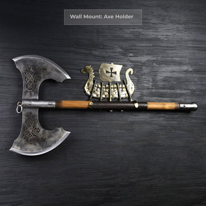 Norse Double-Edged Axe “Jotungard” – Hand-Forged Viking Battle Axe