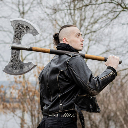 Norse Double-Edged Axe “Jotungard” – Hand-Forged Viking Battle Axe