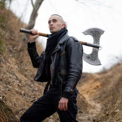 Norse Double-Edged Axe “Jotungard” – Hand-Forged Viking Battle Axe
