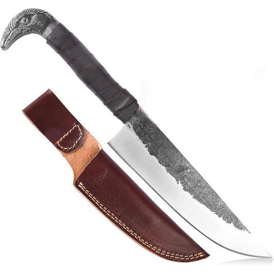 Raven's Beak Viking Seax Knife, Hand-forged 5.5" Blade