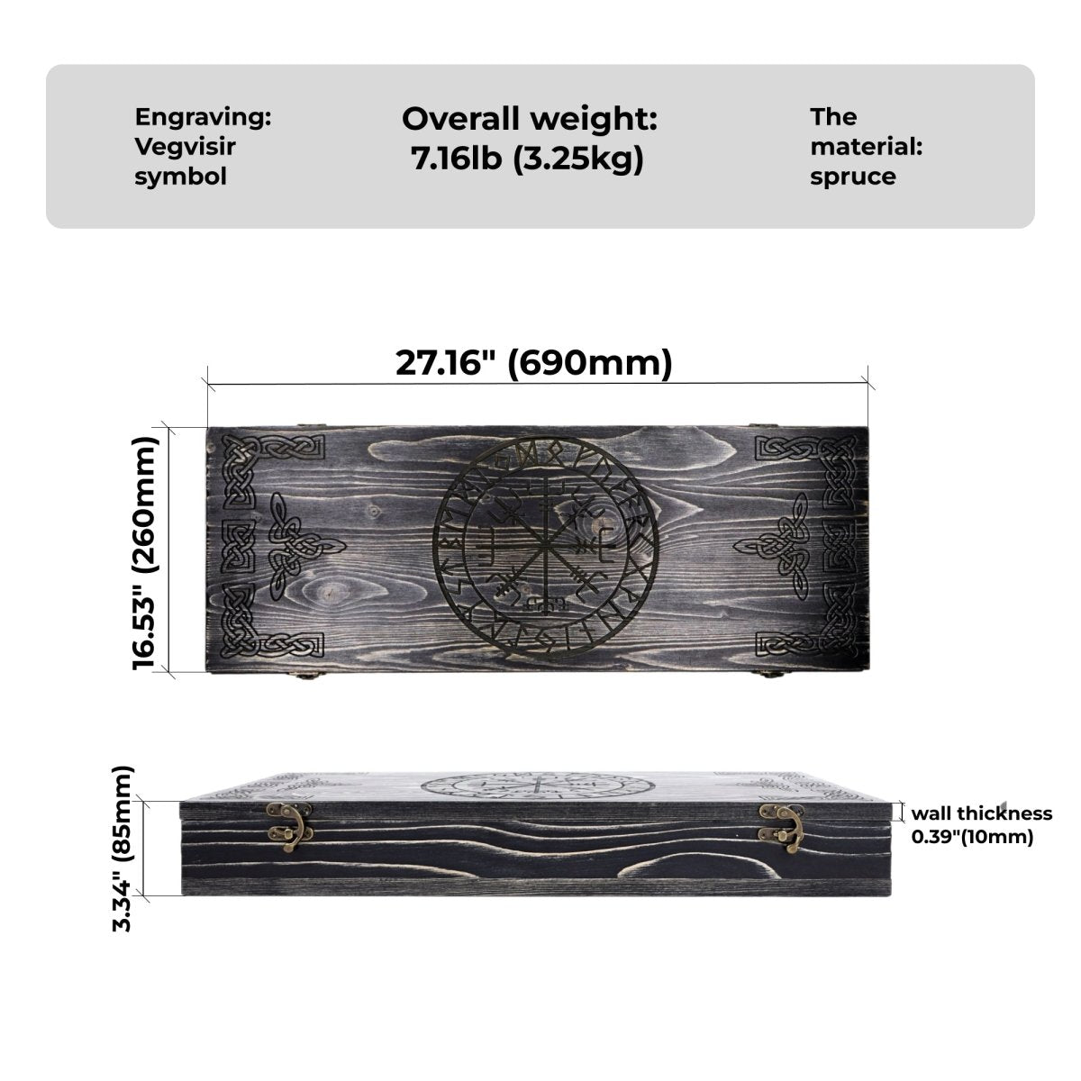 Runic Wooden Gift Box