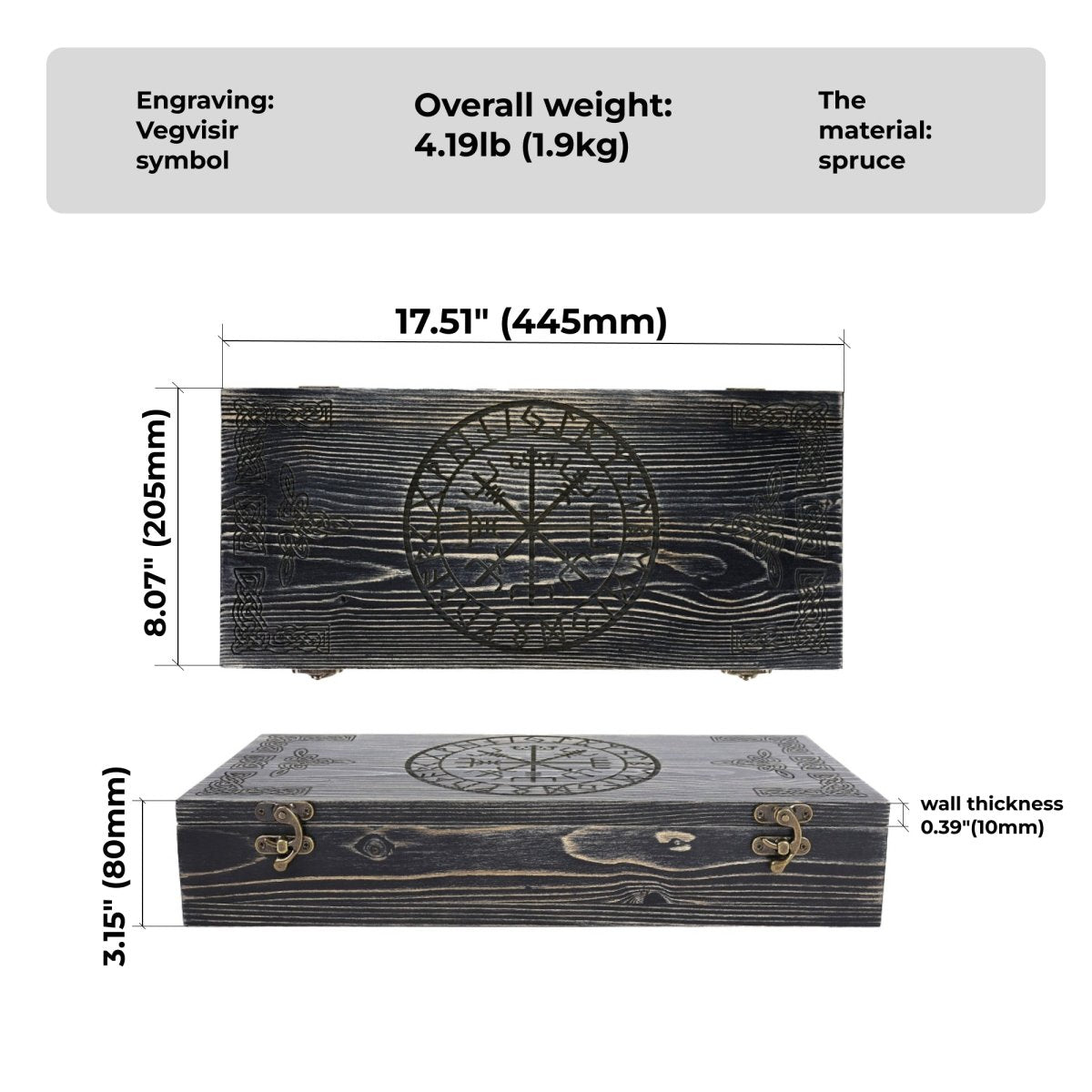 Runic Wooden Gift Box