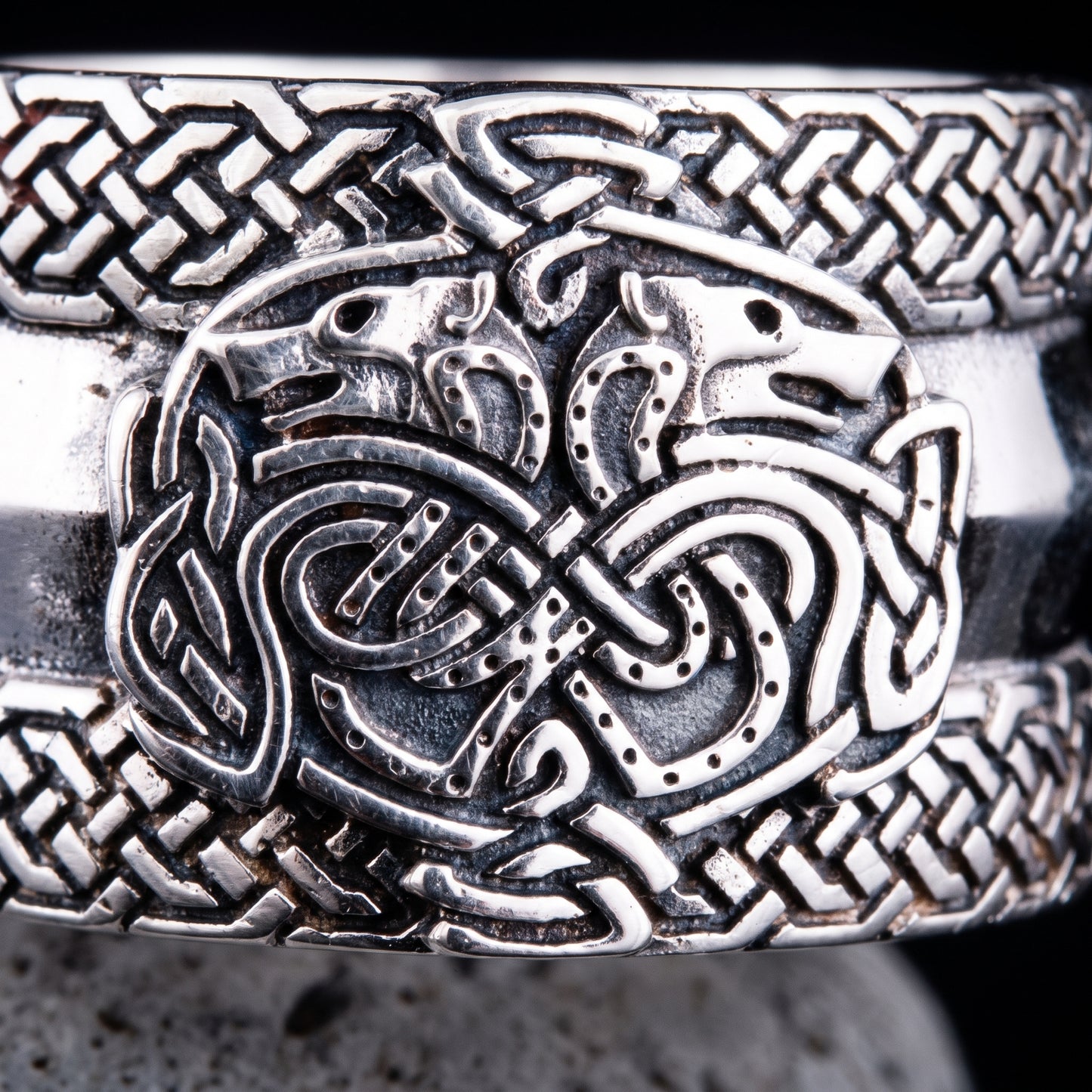 Skoll & Hati wolves ring, 925 sterling silver – view 4