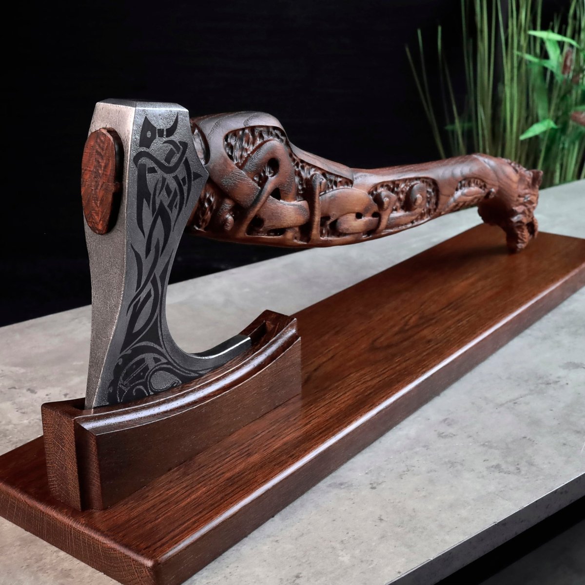 Viking Axe Handmade Ulfhednar Warriors – Fenrir Carved Nordic Axe