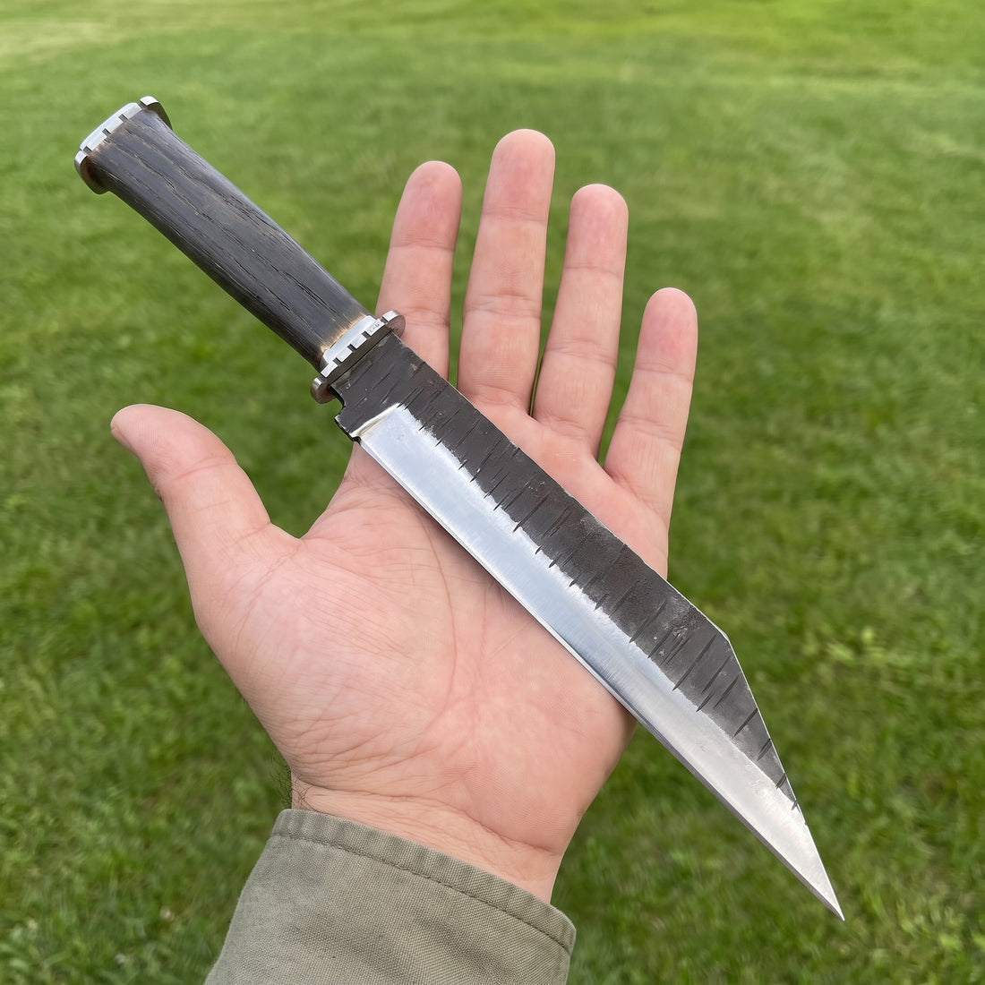 Viking-styled seax knife with 12 inch forge-finished blade – view 3