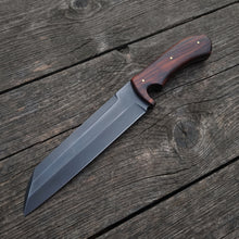 Viking-styled seax knife with rosewood handle – view 2