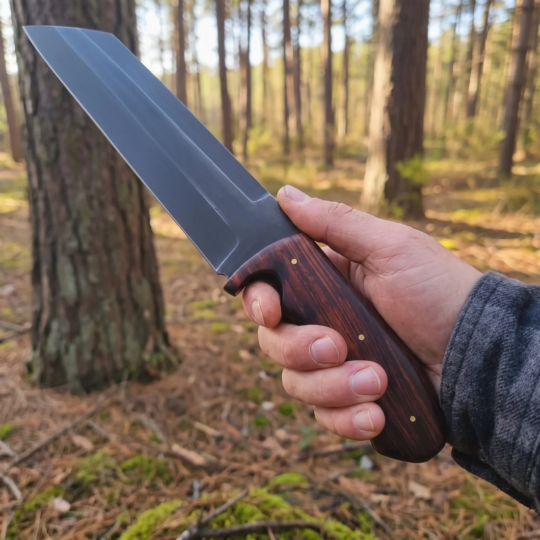 Viking-styled seax knife with rosewood handle – view 3