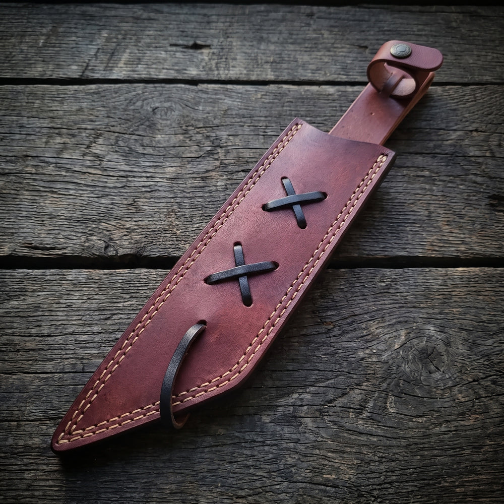 Viking-styled seax knife with rosewood handle – view 5
