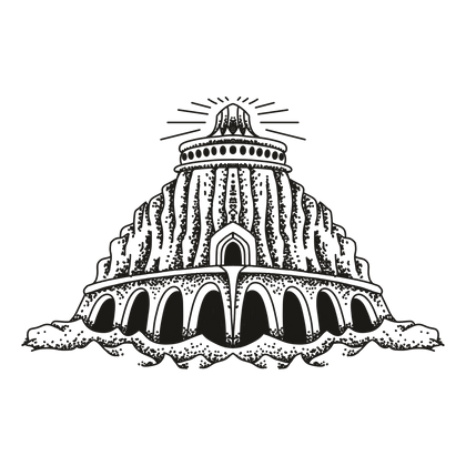 Asgard line drawing, free to use with credit under CC BY 4.0