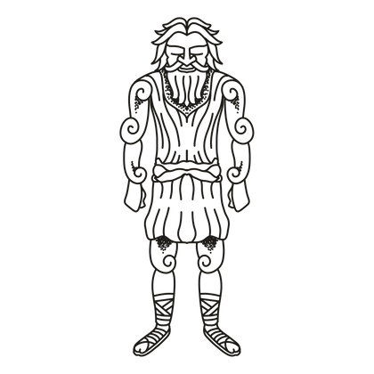 Hodr line drawing, free to use with credit under CC BY 4.0