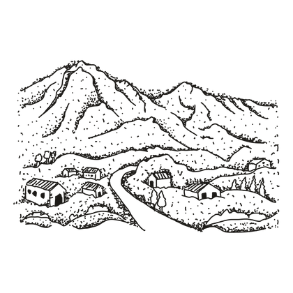 Midgard line drawing, free to use with credit under CC BY 4.0