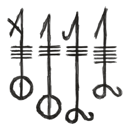 Svefnþorn line drawing, free to use with credit under CC BY 4.0