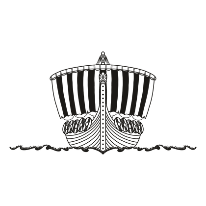 Viking Ships line drawing, free to use with credit under CC BY 4.0